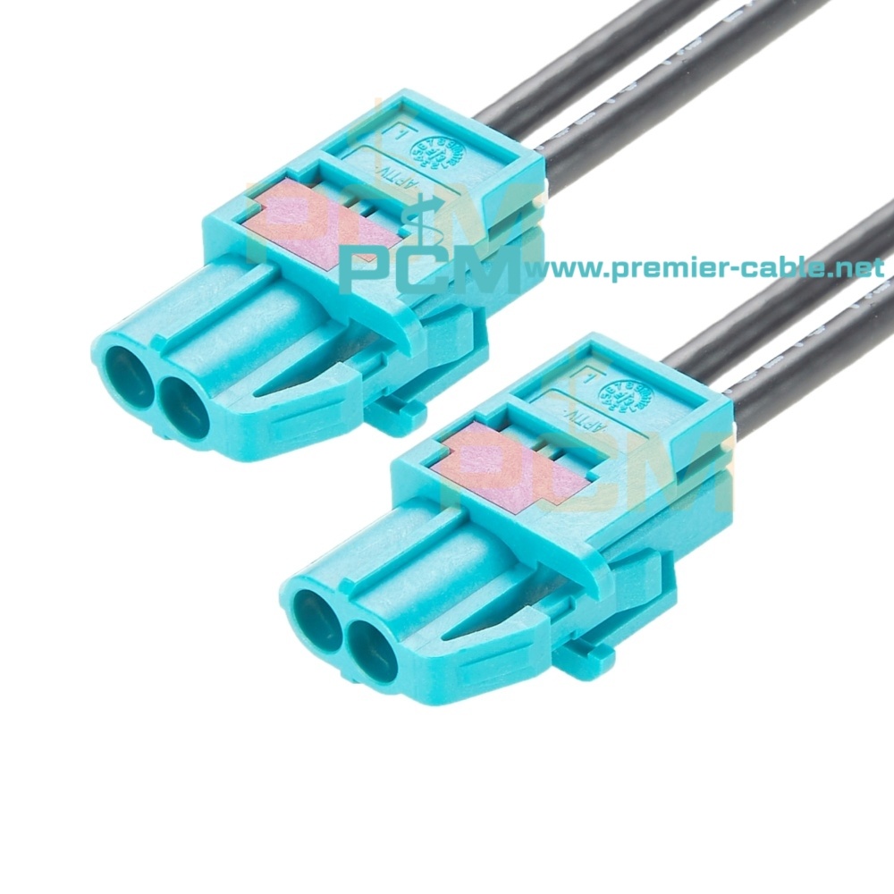 AMK16C-1AXZ5-y HFM Mini Fakra Dual Jack Automotive Cable
