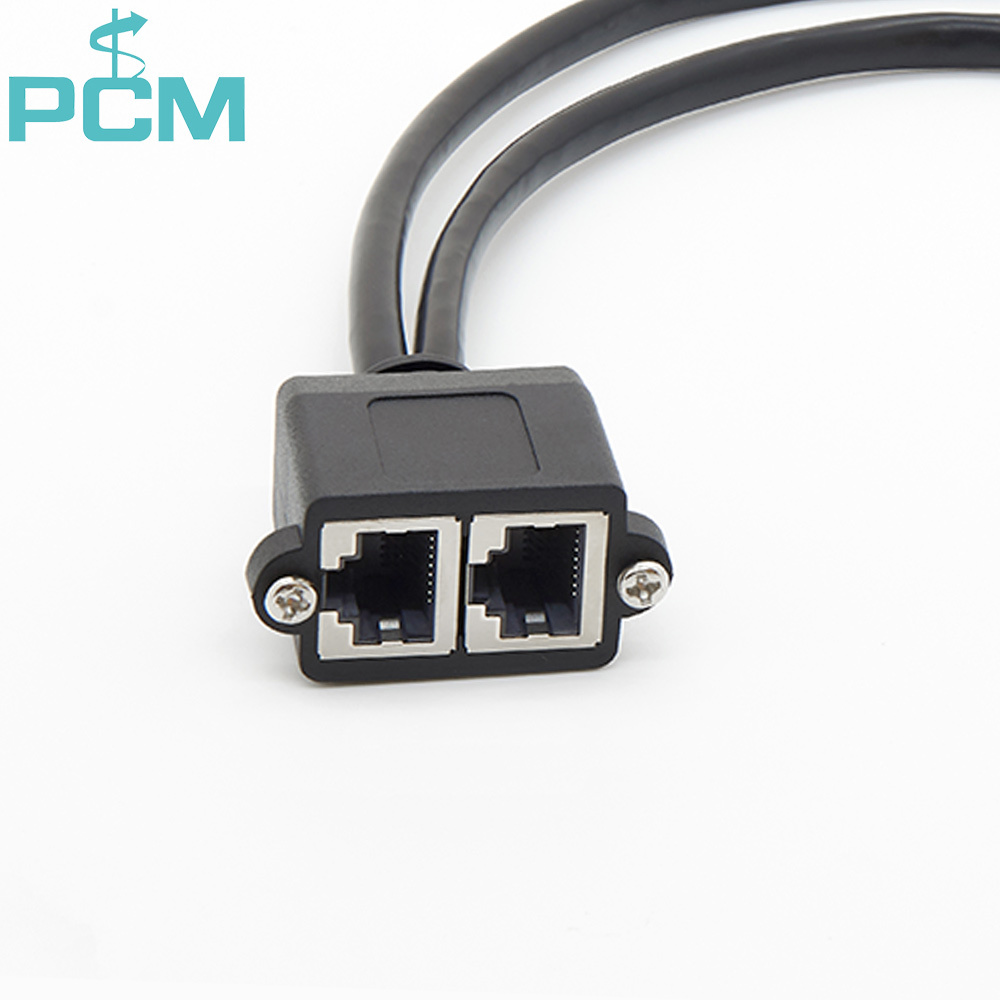 Dual RJ45 Panel Mount Cable