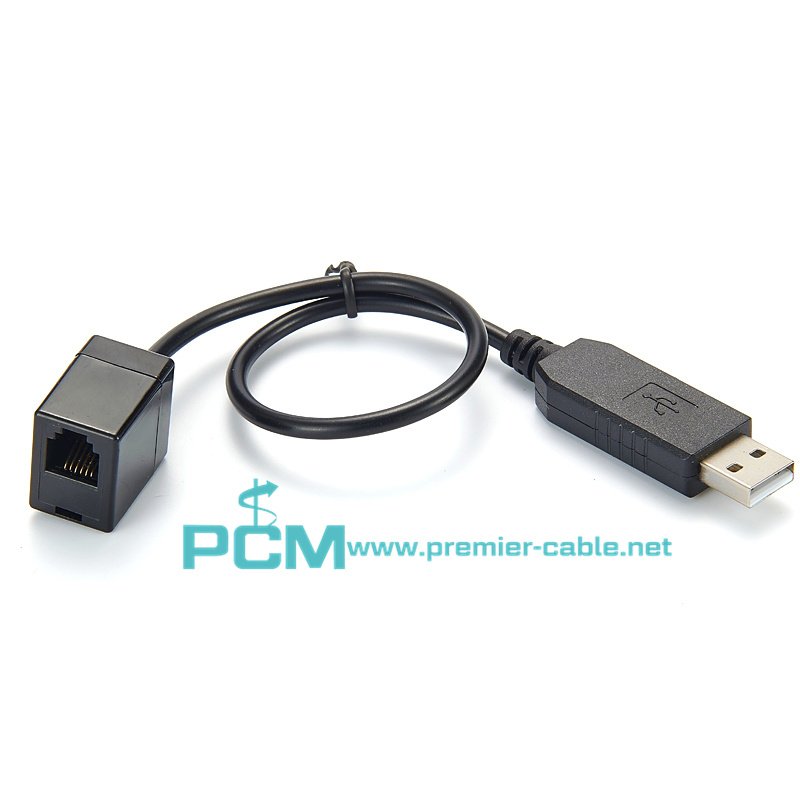 Maintenance cable RJ12 to USB adapter for RFID locks 
