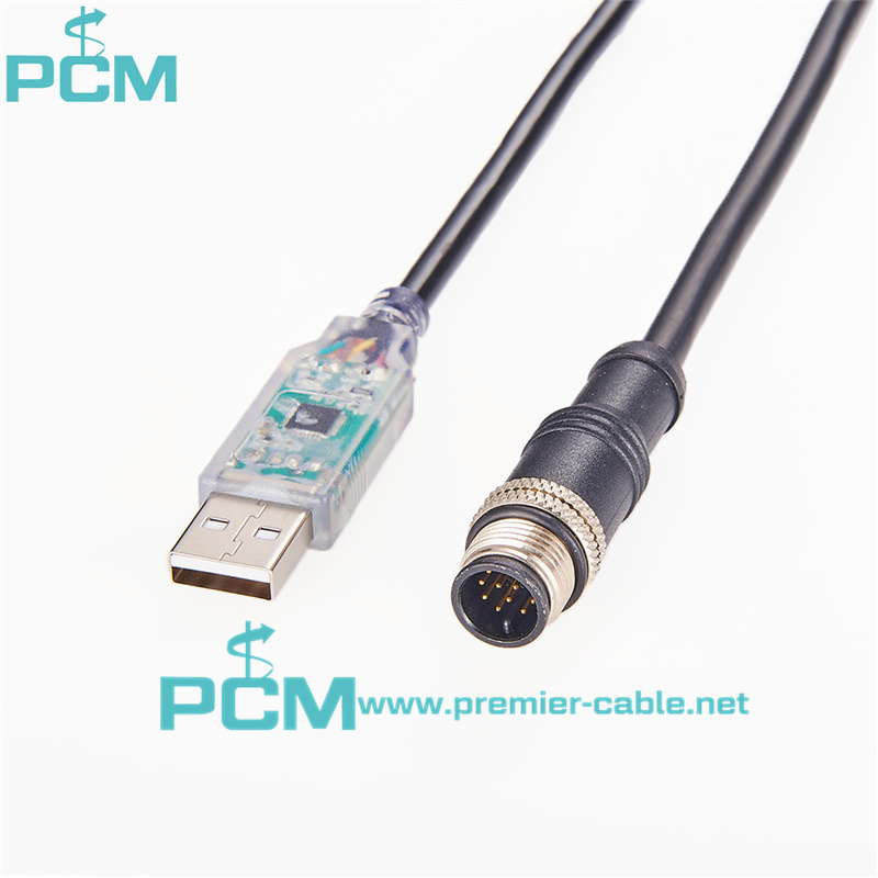 M12 to USB cable FTDI chip for GP2 Data Logger