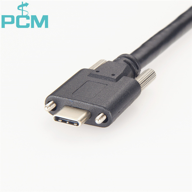 USB 3.1 Type-C to C Dual Screw Lock Cable
