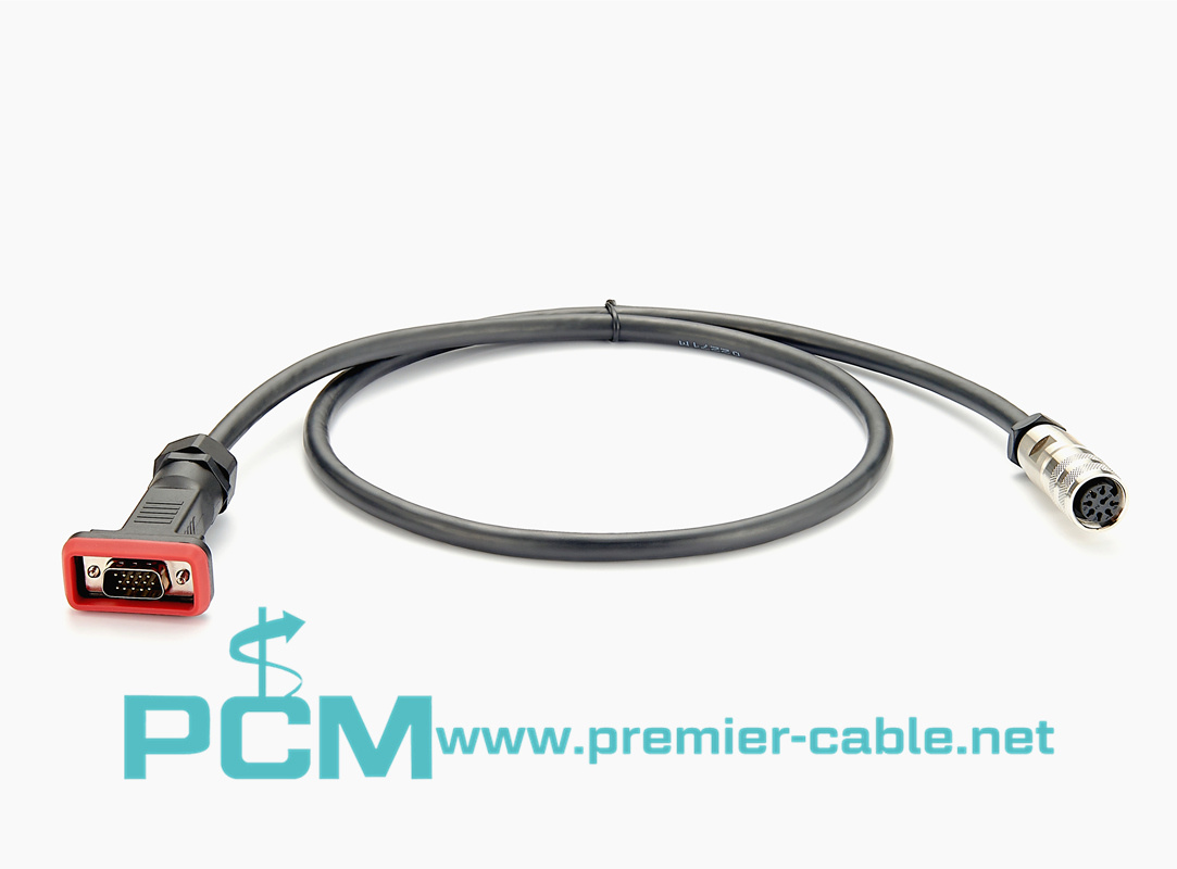RET control cable with male DB15 and female AISG connector