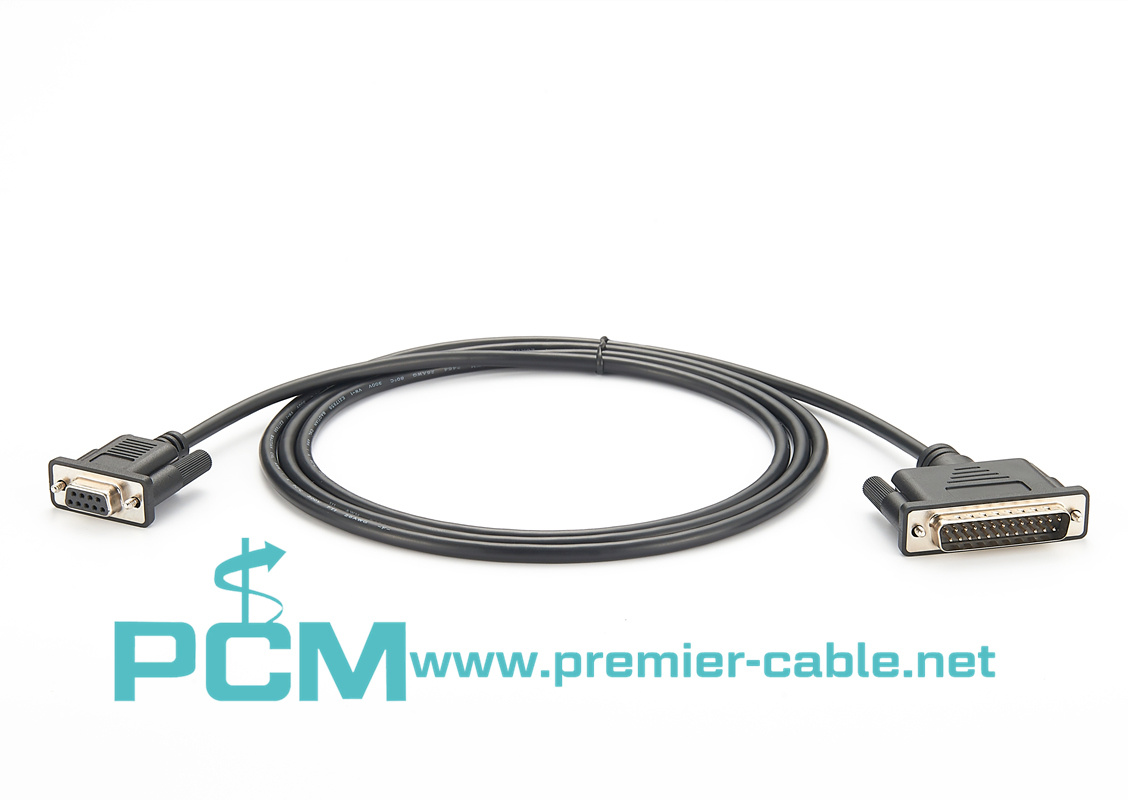 DB9 to DB25 Serial Null Modem Cable