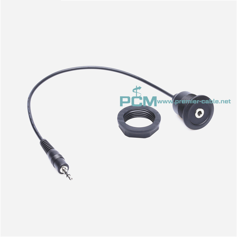 Flush Mount 3.5mm Female Auxiliary Cable