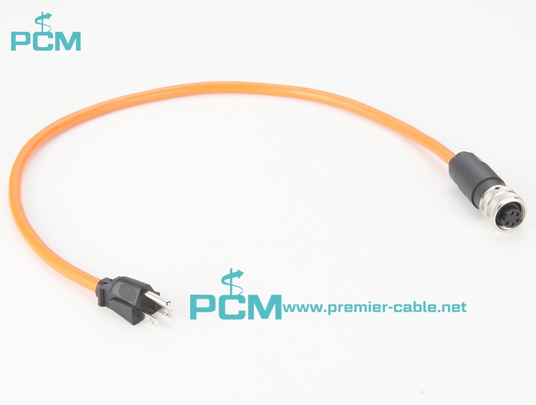 NEMA 5-15P to 7/8 inch Mini-change Connector 5 Pin Power Cable