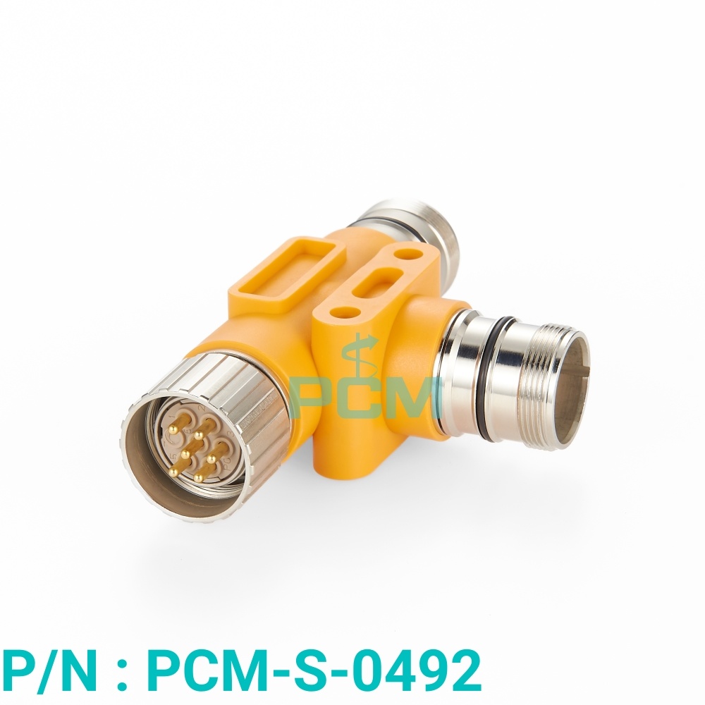 M23 Male to Female Connector 6 Pin T-Splitter