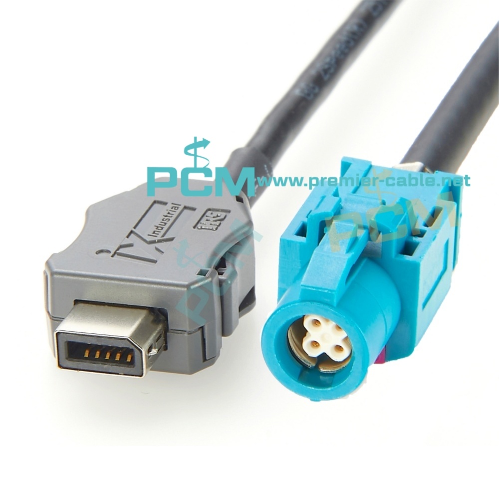 IX industrial Plug to HSD 4Pin Z Code Vehicle Car LVDS Cable