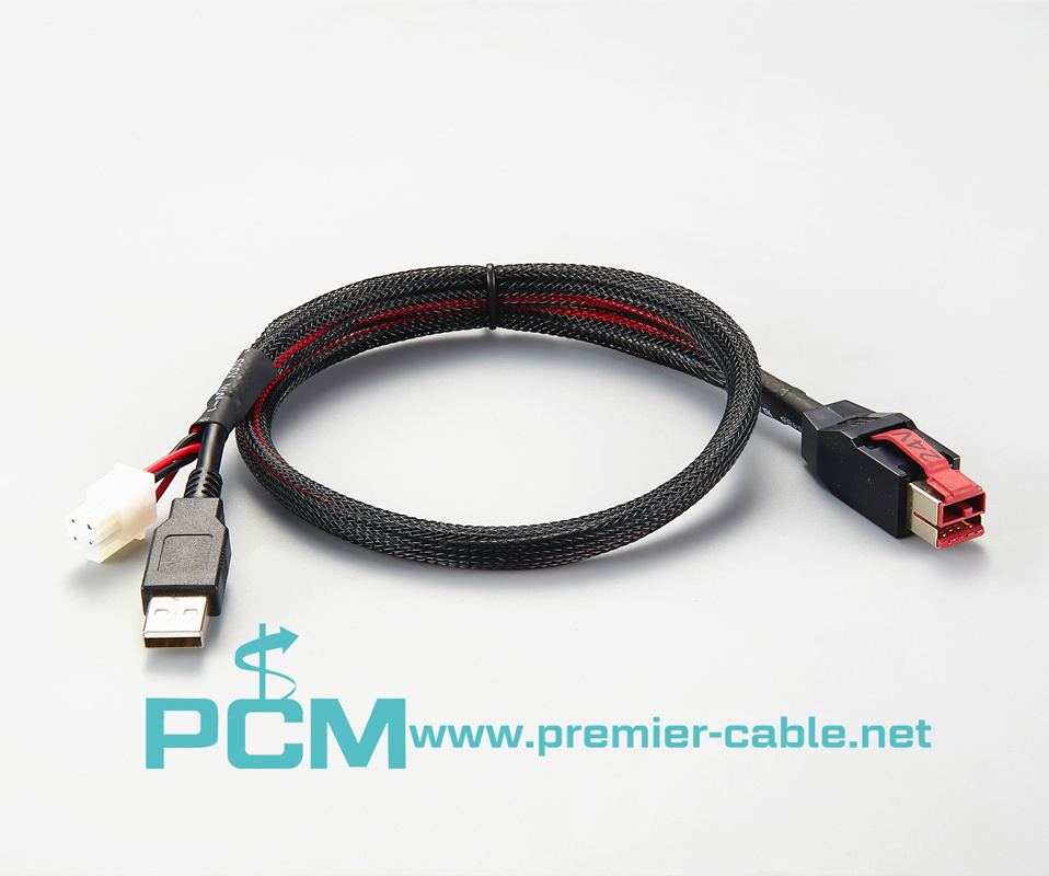 USB male to 2p 4p molex JST connector wire harness 
