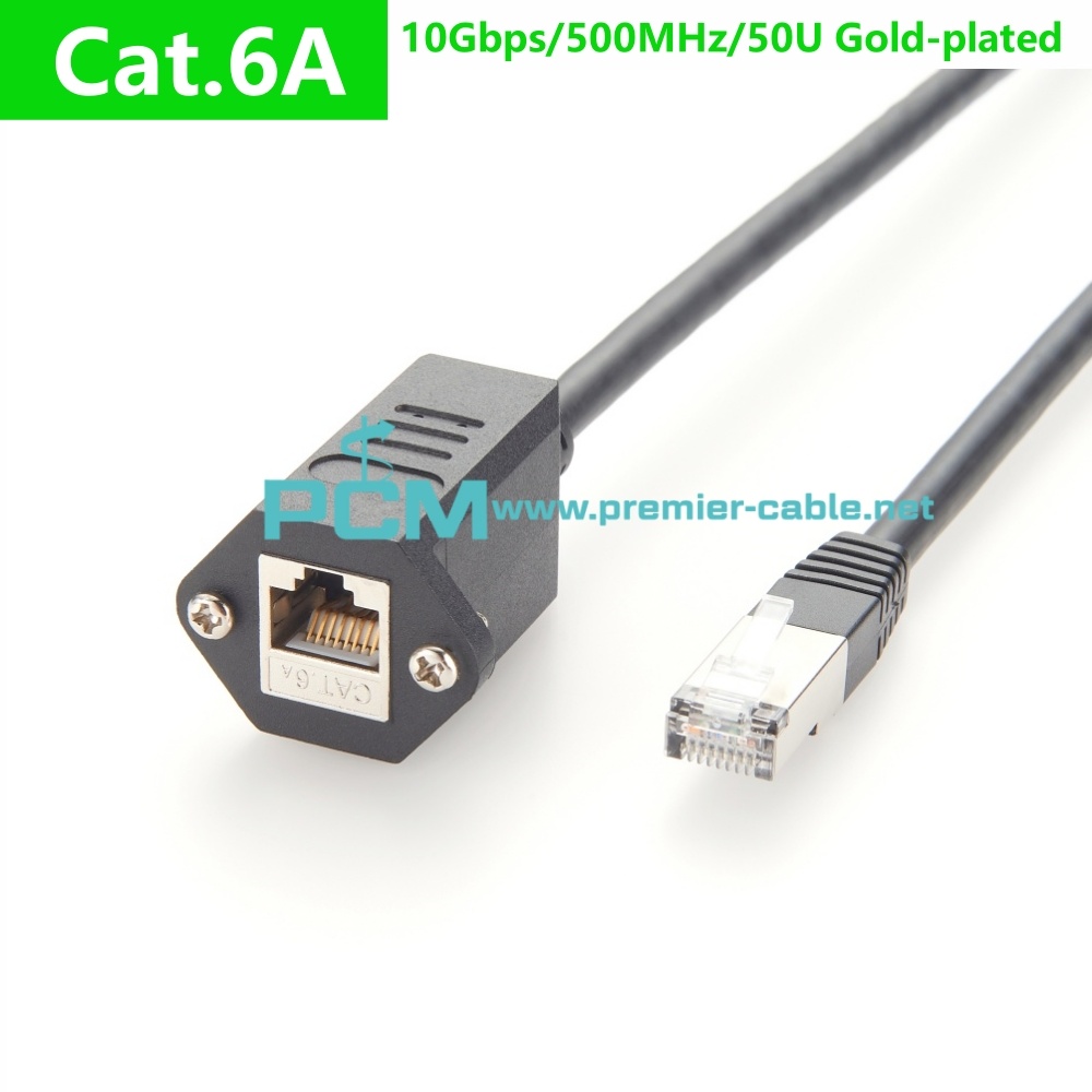 Cat6a Ethernet Cable Panel Mount