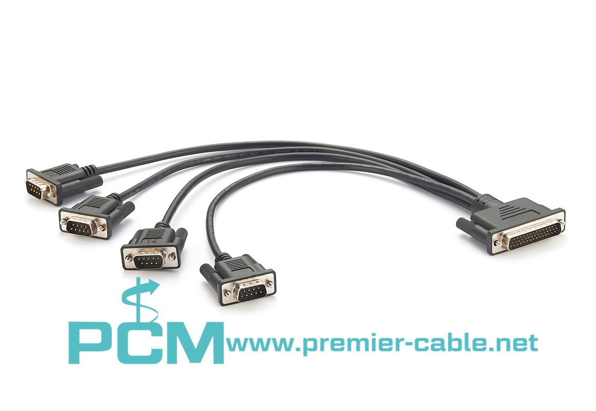 DB44 to 4 x DB9 COM Port Cable