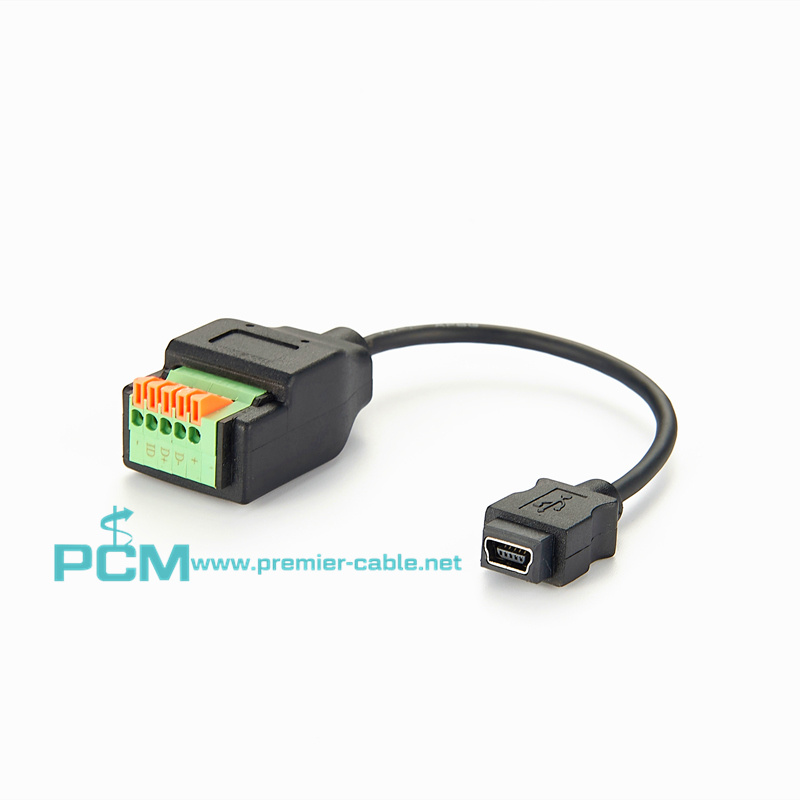 USB Mini B Female Socket to 5 pin Terminal Cable