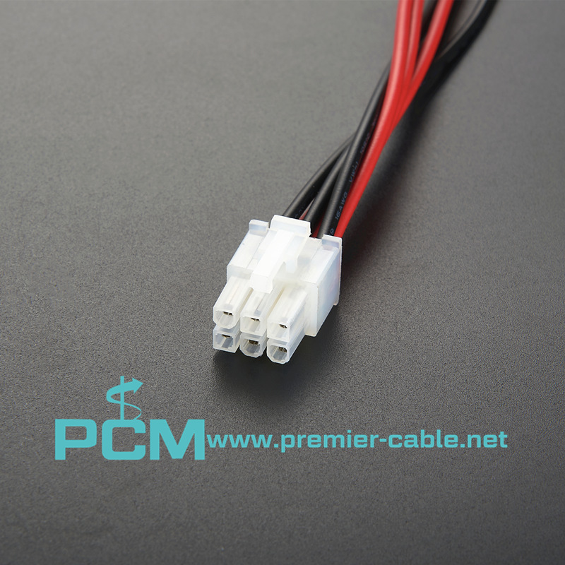 Molex 39-01-2060 Mini-Fit Jr. Connector, 6-Pin Receptacle Cable