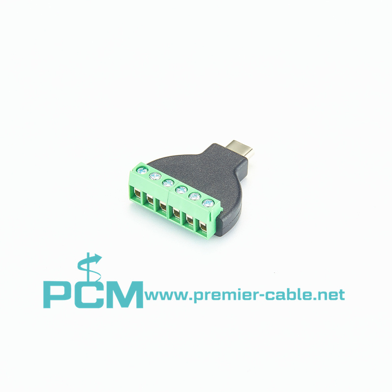 USB-C to Screw Terminal Block Connector