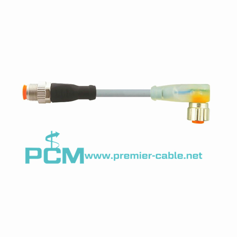 M12 Sensor Actuator Cable with LED