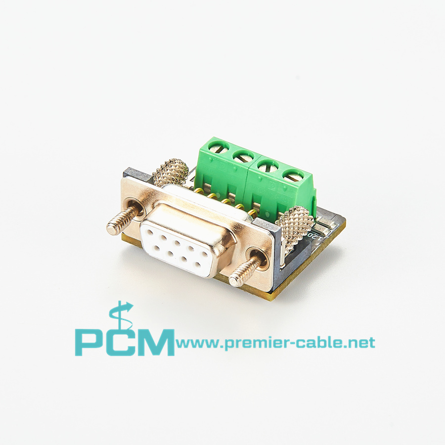CAN bus D-Sub 9 pin connector to terminal block