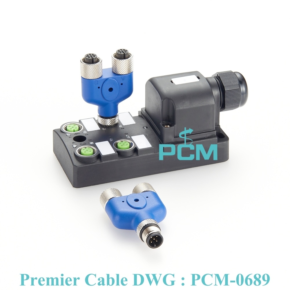 M12 Y Coupler Y Splitter Distributor A Code 5 Pin