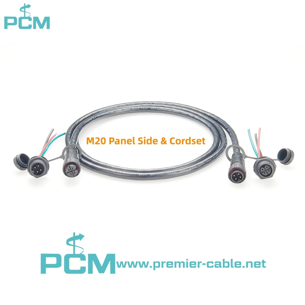 Electrical Aviation Connector Waterproof M20 Cable 4 Pin