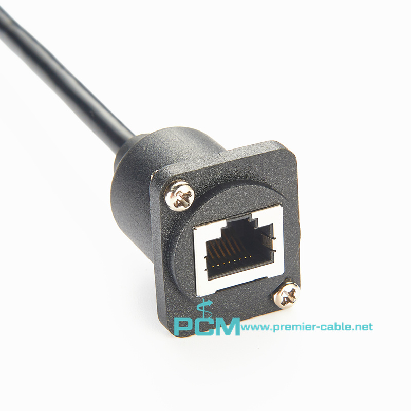 D-type Module RJ45 Socket Cat6 Panel Mount Network Ethernet Adapter  
