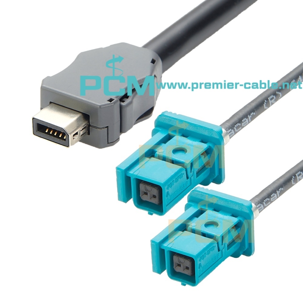IX Industrial to Dual MATEnet 2302454-9 Automotive Ethernet Cable
