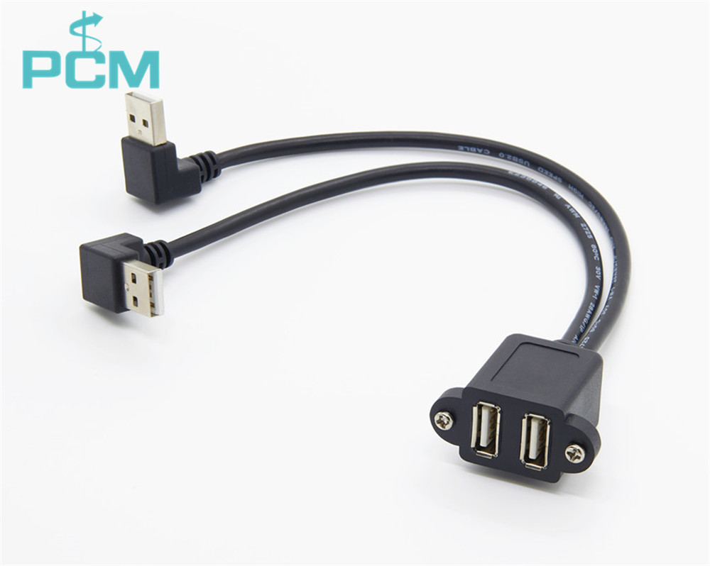 USB Panel Cable Stackable Dual Port