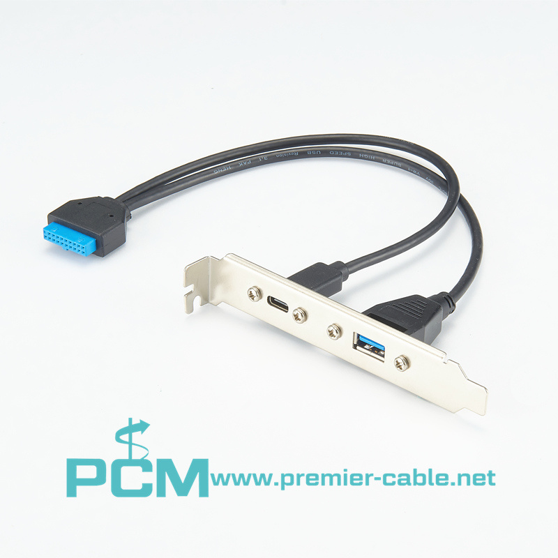 USB 3.1 Panel Mount Female Extension Cable