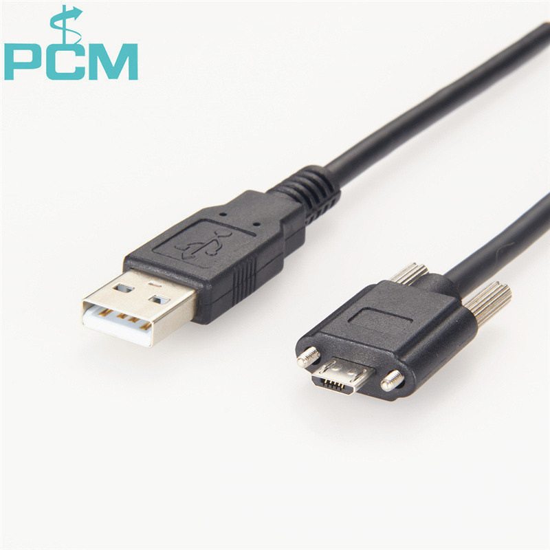 USB2.0 Micro B Cable with Locking Screws