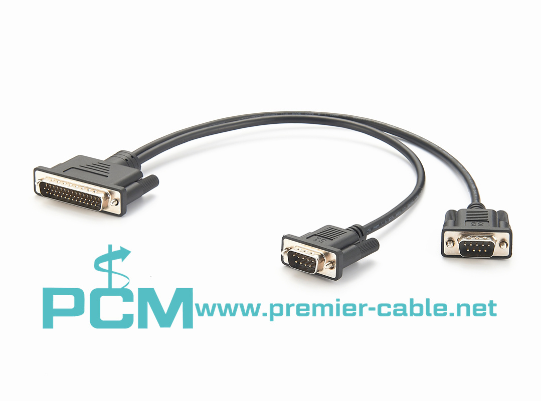 DB44 to Serial DB9 2 Way Splitter Cable