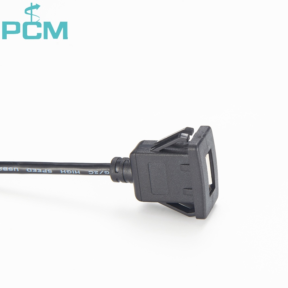 USB 2.0 Snap in A Female to A Male Panel Mount Cable