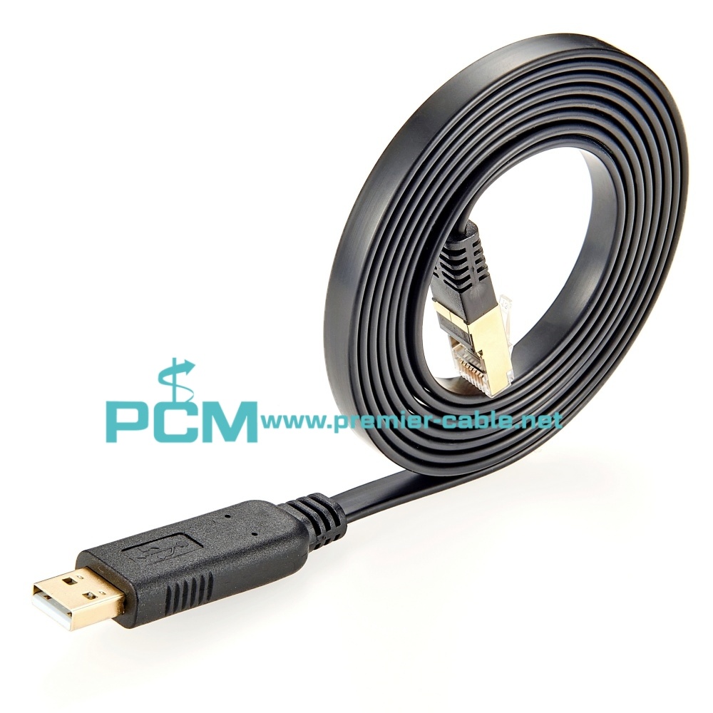 USB A to RJ45 Serial RS232 Rollover Console Cable