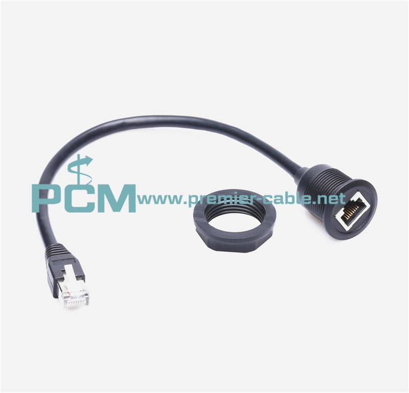 22mm RJ45 panel mount connector cable 