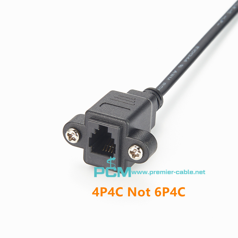 Telephone Extension Modular 4-Pin RJ11 Male to Female Cable