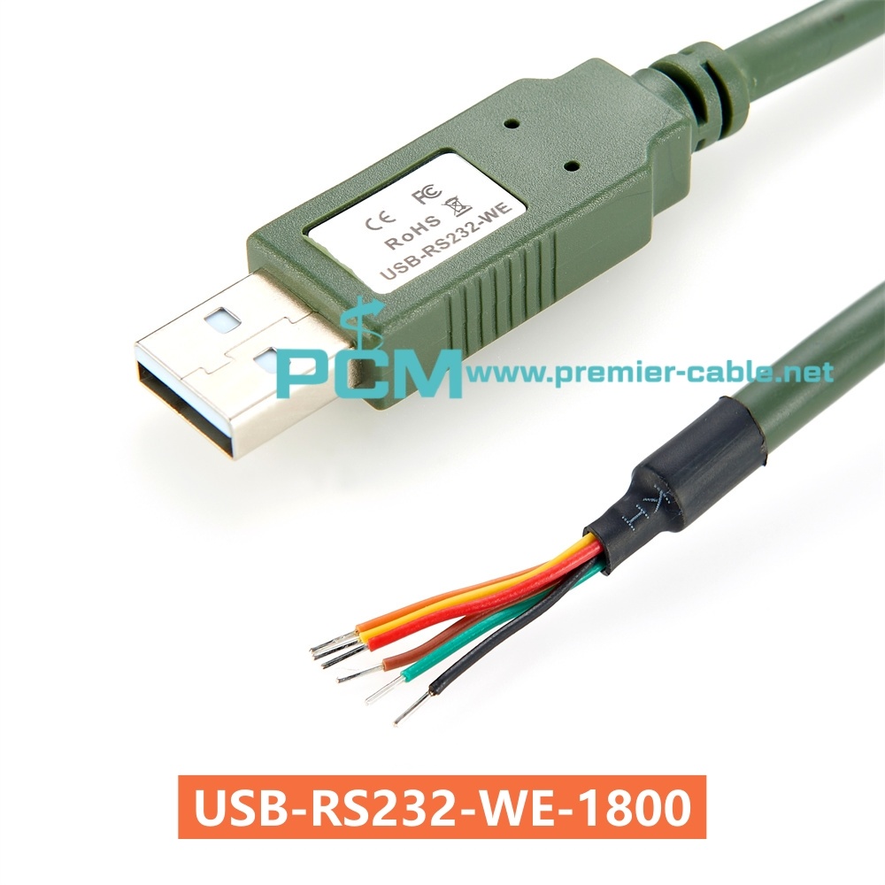 USB-RS232-WE-1800 USB to RS232 Serial Cable FTDI Chip