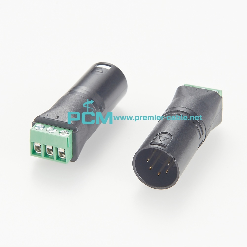 XLR 5 Pin to terminal block adapter