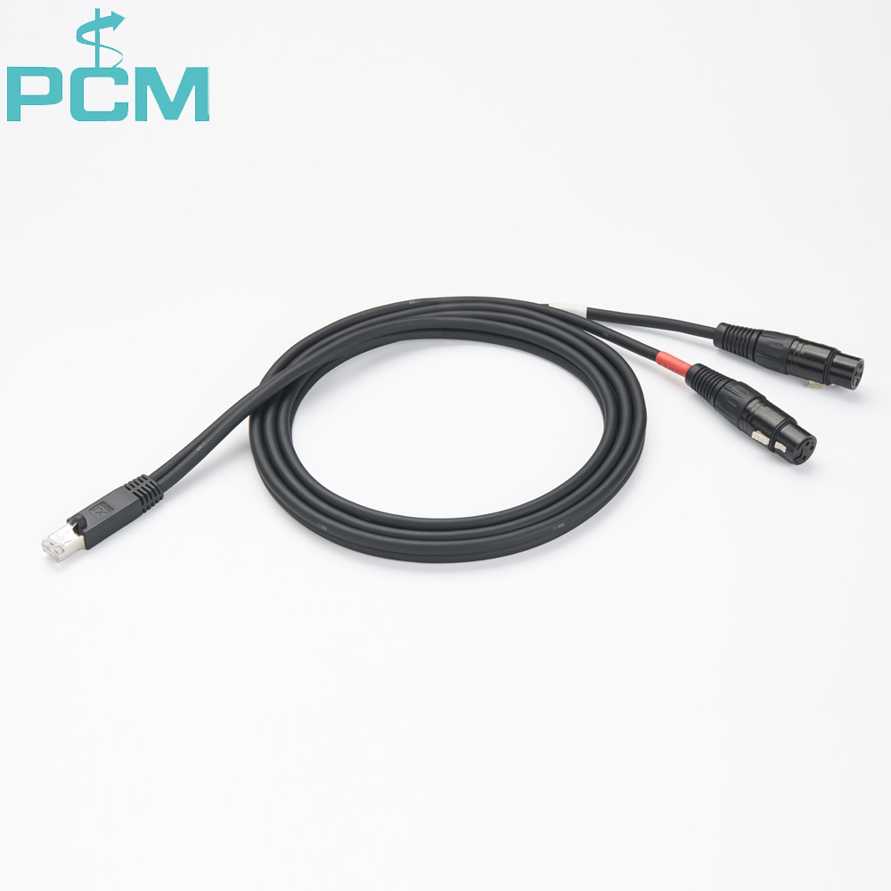 RJ45 male to Dual XLR female Cable for AXIA