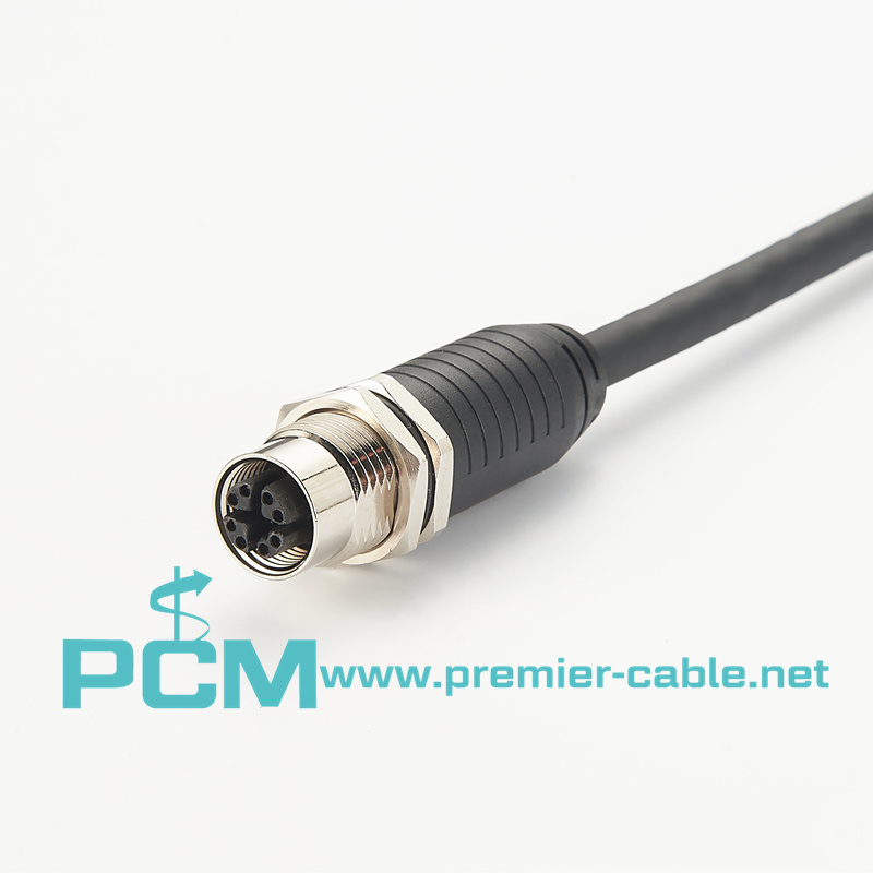 M12 8 Position IP67 X-Coded Ethernet Panel Mount Cable