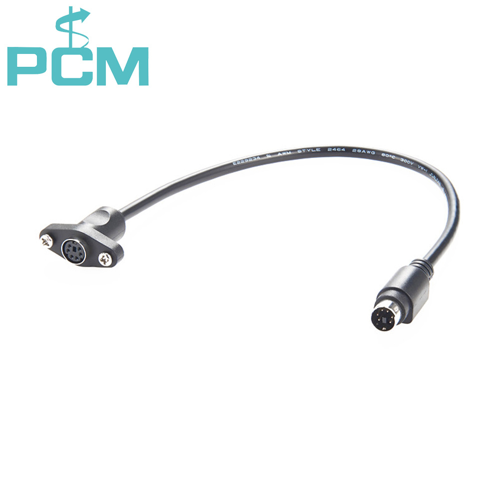 PS2 Jack Panel Mount 6 Pin Mini DIN Cable