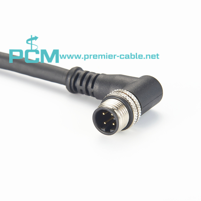 IP67 M12 Right Angle to RJ45 Cable