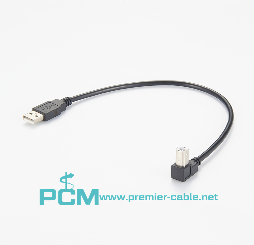 Right Angle USB Cable A to B	