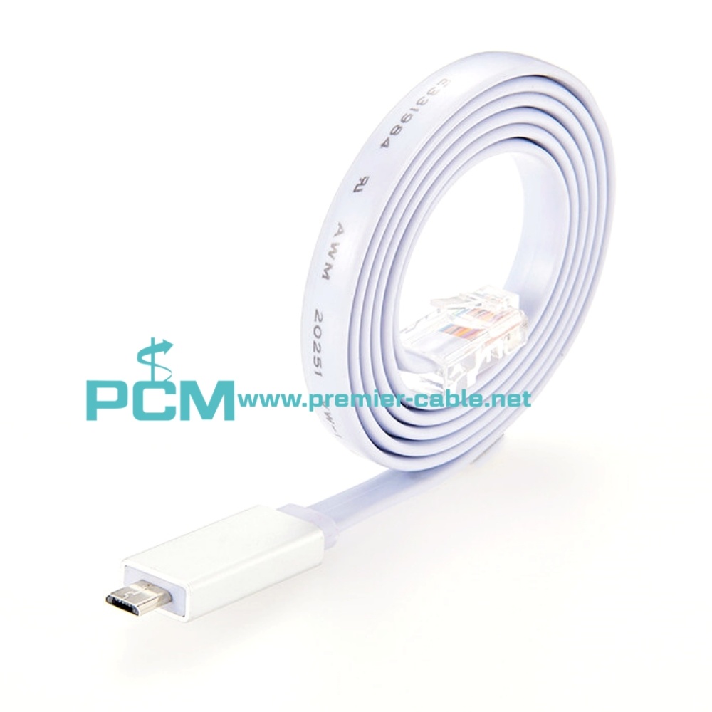 Micro USB to RJ45 RS232 Serial Console Cable Router