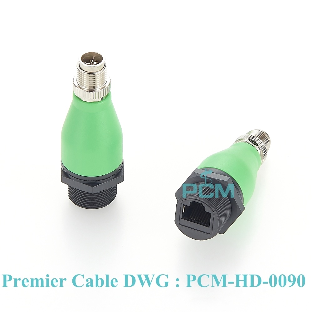 Panel Mount Chassis Mount RJ45 to M12 X Code Adapter