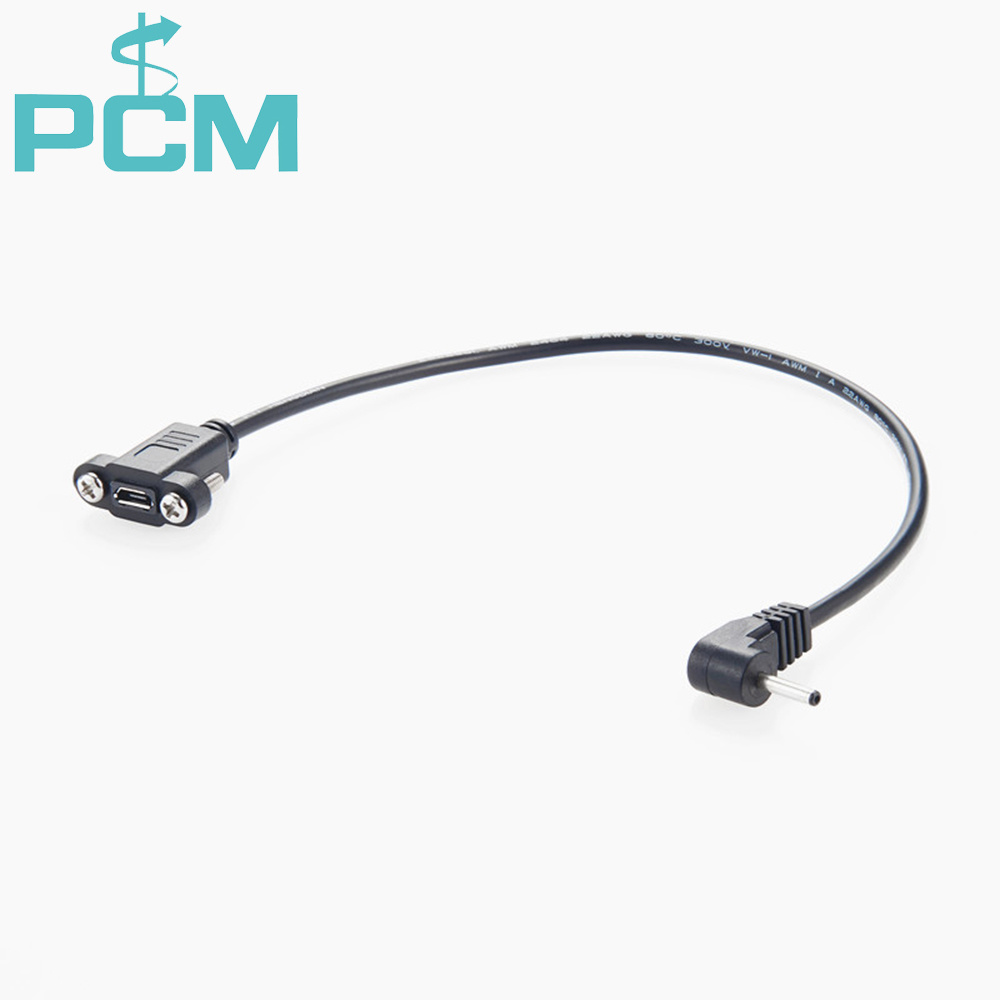 Micro USB to DC 2.5*0.8mm Panel Mount Cable