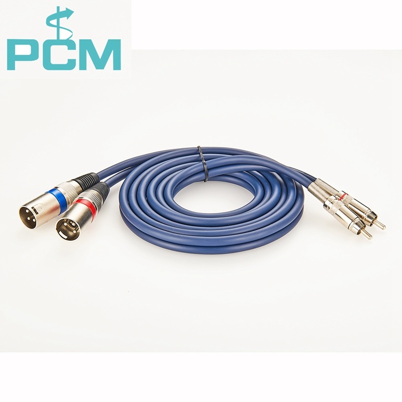 Professional Audio Link Cable Twin XLR Female to RCA Male