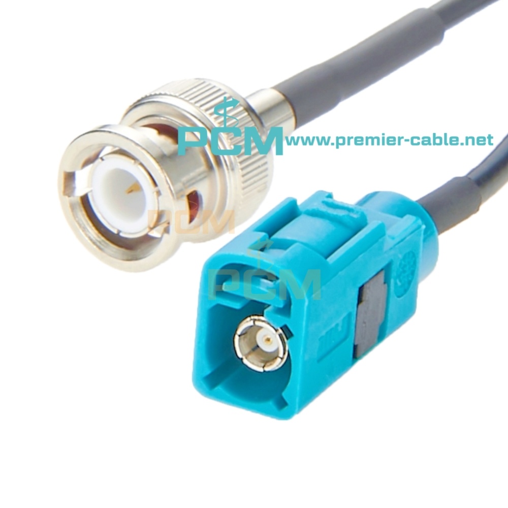 FAKRA to BNC Male Coaxial RF Jumper Cable Assembly