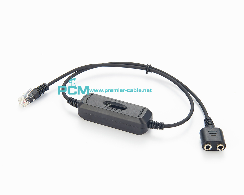 Headset to RJ9 Phone Switch Adapter 