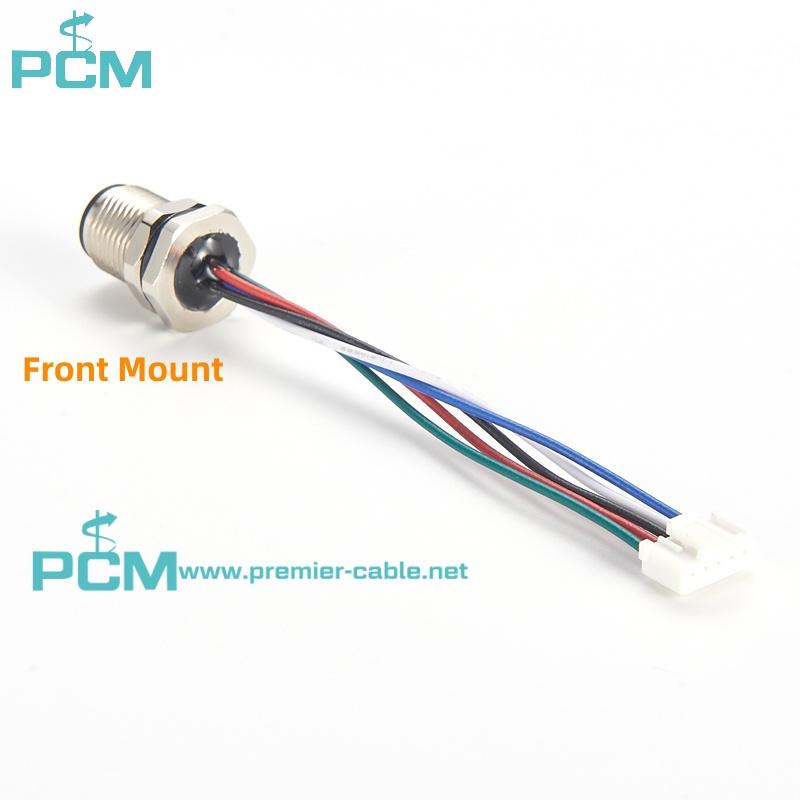 NMEA 2000 Compatible panel mount connector with bare wires