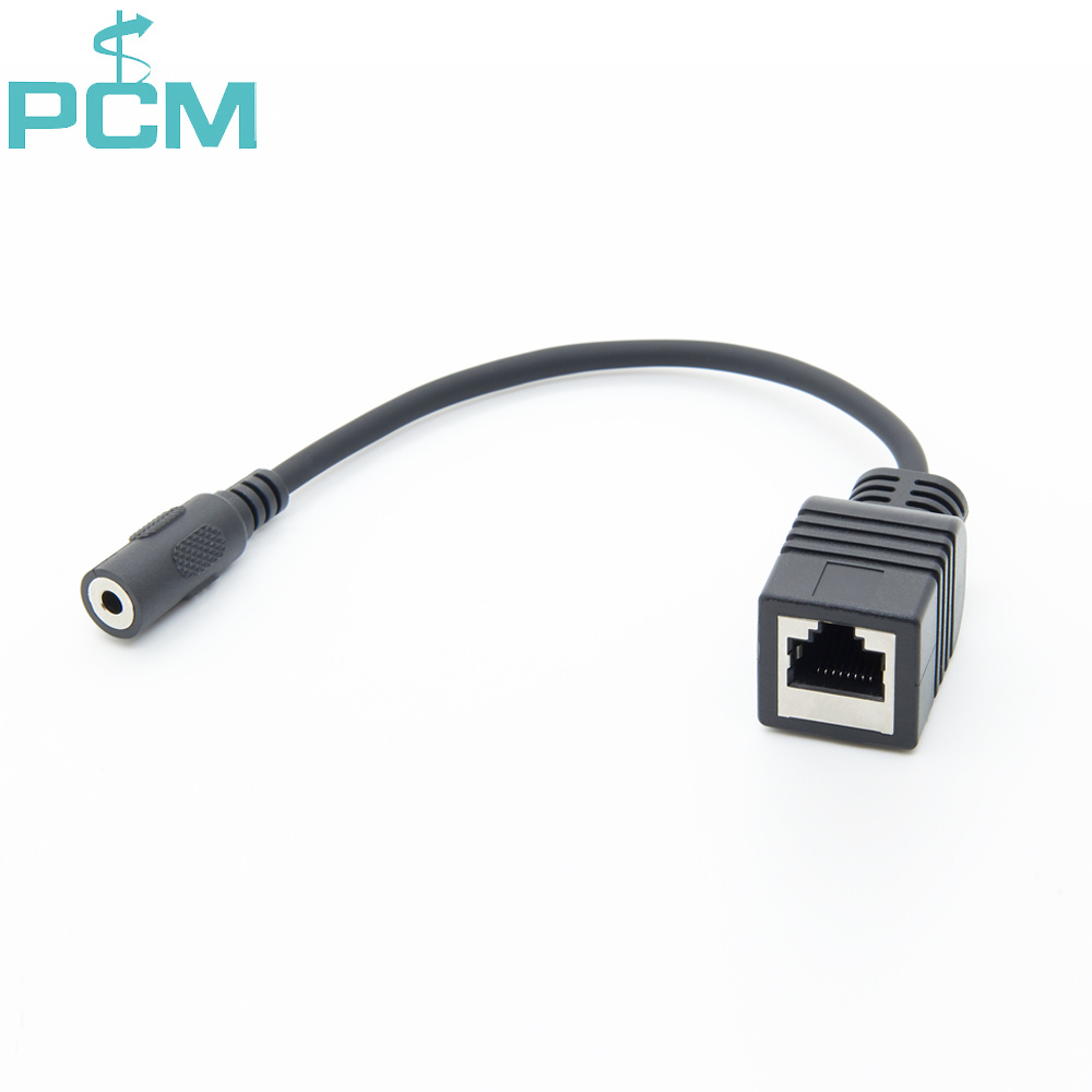 RJ45 Female to 3.5mm stereo cable adapter 