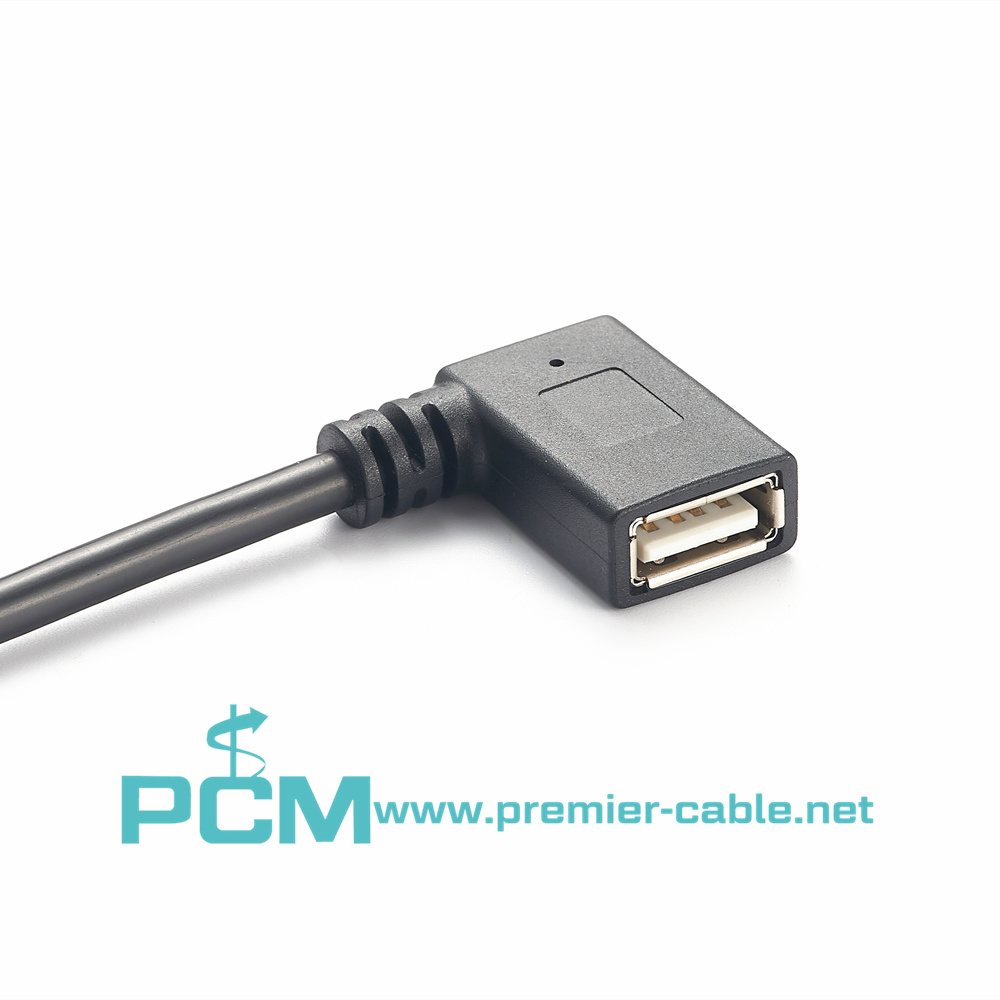 USB Female Right Angle connector Cable
