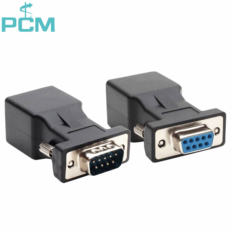 DB9 RS232 Female to RJ45 Female Adapter 