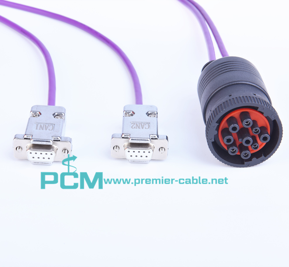 CAN Cable J1939 DEUTSCH connector to Dual DB9 	