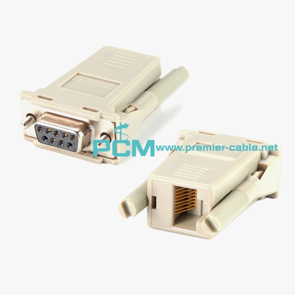 DB9 to RJ45 Cyclades Crossover Console Adapter CAB-9AS-FDTE